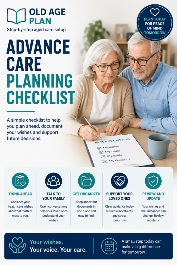 Advance Care Planning Checklist Cover Advance Care Planning Checklist helping Australian families plan future health care wishes, family discussions and advance care planning decisions.