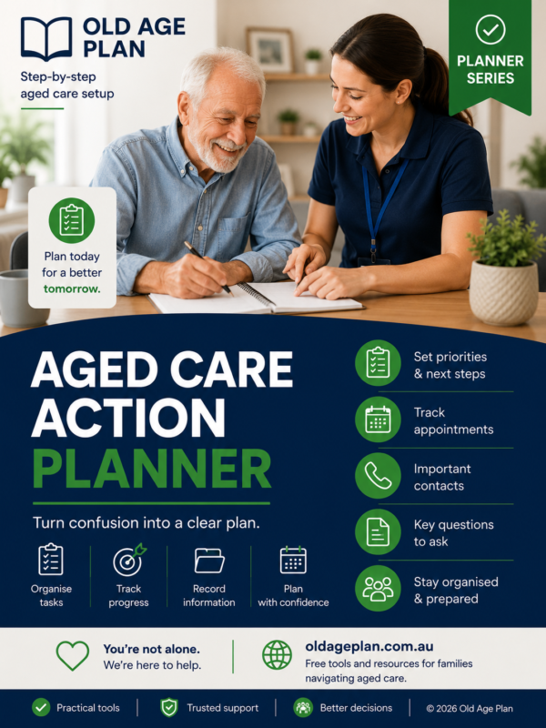 Aged Care Action Planner Cover Aged Care Action Planner Cover – Old Age Plan aged care resource