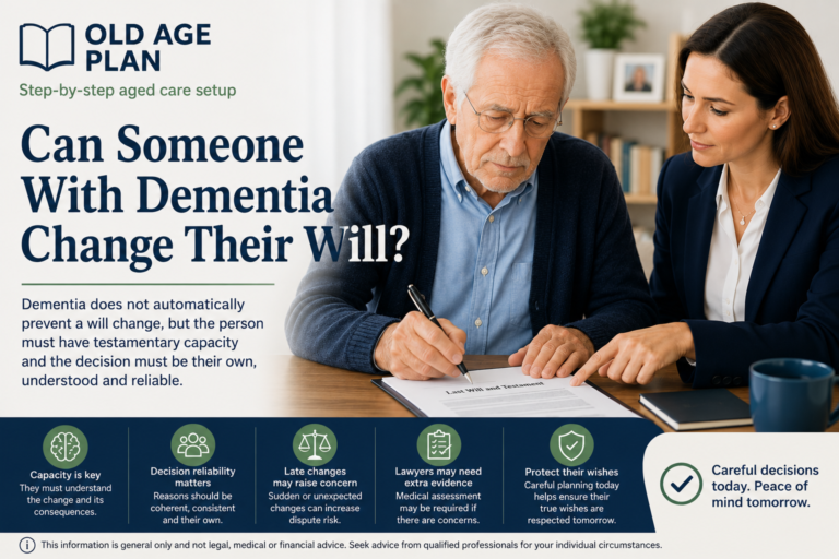 Can someone with dementia change their will guide for Australian families by Old Age Plan