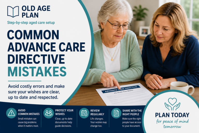 Older Australian woman discussing Advance Care Directive planning mistakes with her daughter