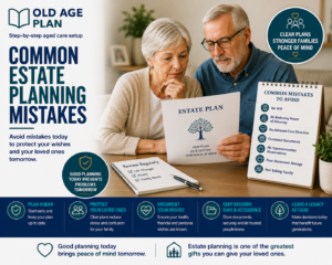 Common Estate Planning Mistakes guide explaining the most common estate planning errors including outdated Wills, missing EPOAs, no Advance Care Directive and poor document storage.