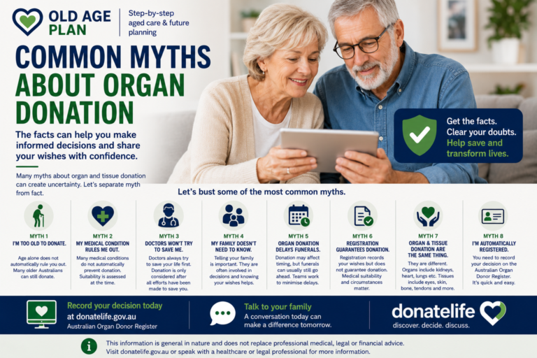Common myths about organ donation guide for Australian families by Old Age Plan
