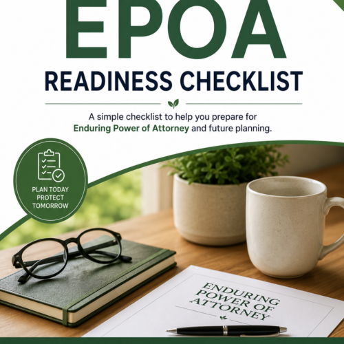EPOA Readiness Checklist cover designed to help Australian families prepare for Enduring Power of Attorney and future planning discussions.