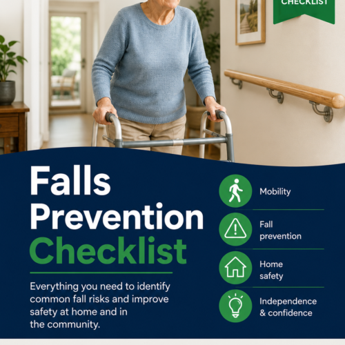 Falls Prevention Checklist Cover – Old Age Plan aged care resource