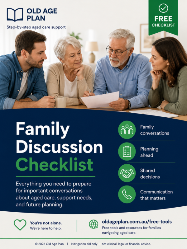 Family Discussion Checklist Cover Family Discussion Checklist