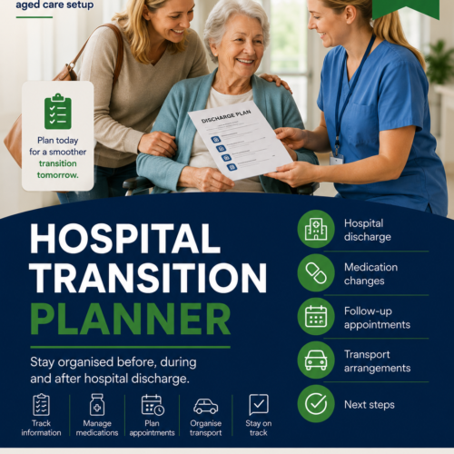 Hospital Transition Planner Cover – Old Age Plan aged care resource