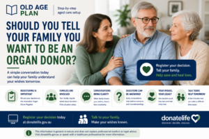 Should you tell your family you want to be an organ donor guide for Australian families by Old Age Plan