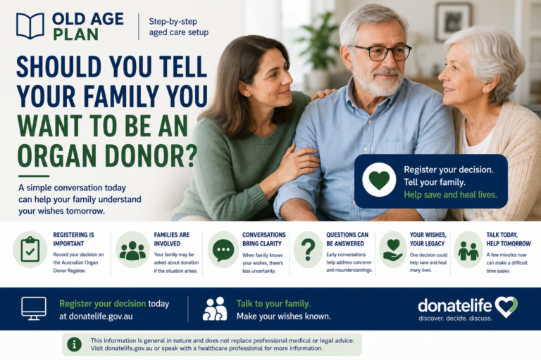 Should you tell your family you want to be an organ donor guide for Australian families by Old Age Plan