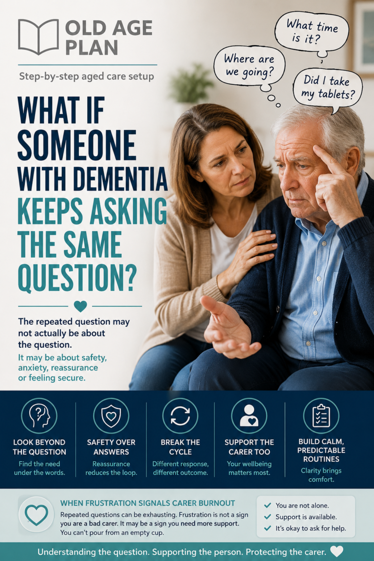 What if someone with dementia keeps asking the same question and repeated questioning causes caregiver stress