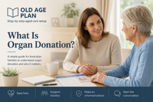 Australian family discussing organ donation options and future healthcare planning