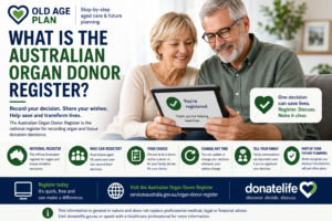 What is the Australian Organ Donor Register guide for Australian families by Old Age Plan