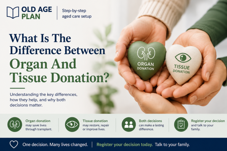 Difference between organ donation and tissue donation explained for Australian families by Old Age Plan
