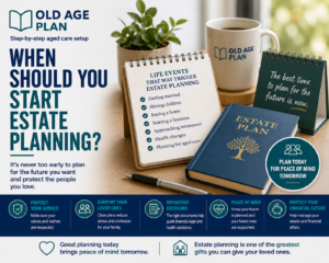 When Should You Start Estate Planning guide explaining major life events that may trigger estate planning, including marriage, children, retirement and aged care planning.