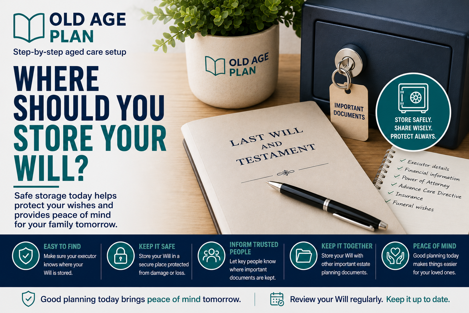 Where Should You Store Your Will guide explaining safe Will storage, executor access, estate planning documents and protecting important legal records.