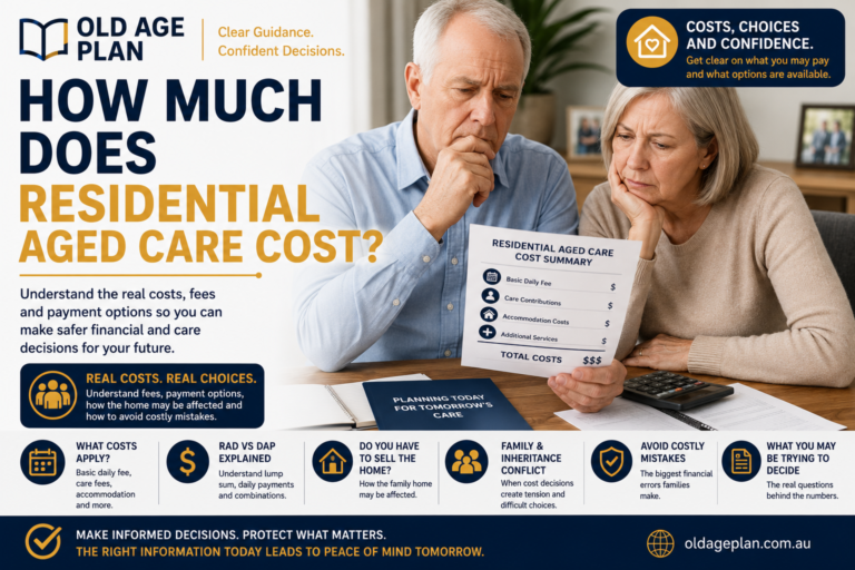 How much does residential aged care cost in Australia guide by Old Age Plan