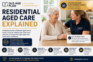 Residential aged care explained in Australia guide by Old Age Plan