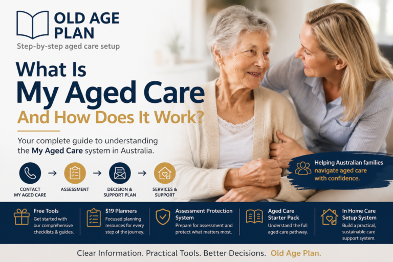 What is My Aged Care and how does it work in Australia explained by Old Age Plan