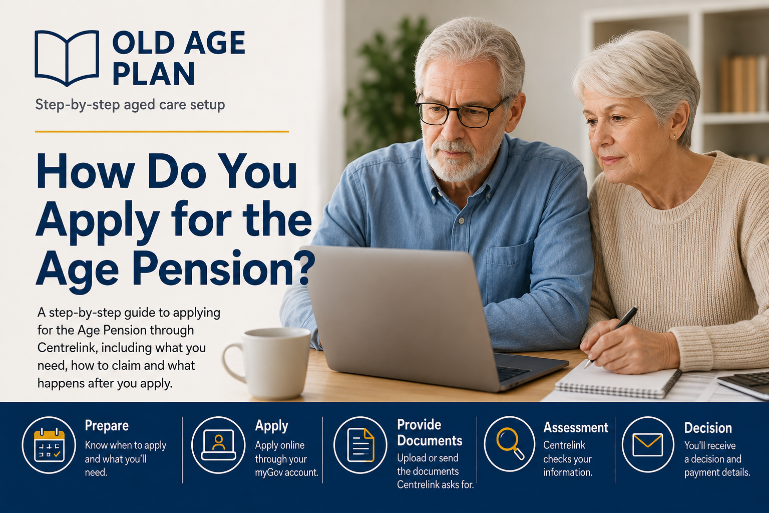 How do you apply for the Age Pension through Centrelink